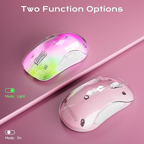 Miniatura 2 de memzuoix Ratón inalámbrico LED de 2.4G, mouse ergonómico recargable con cubierta desmontable, mouse óptico portátil de 1200 DPI con receptor USB
