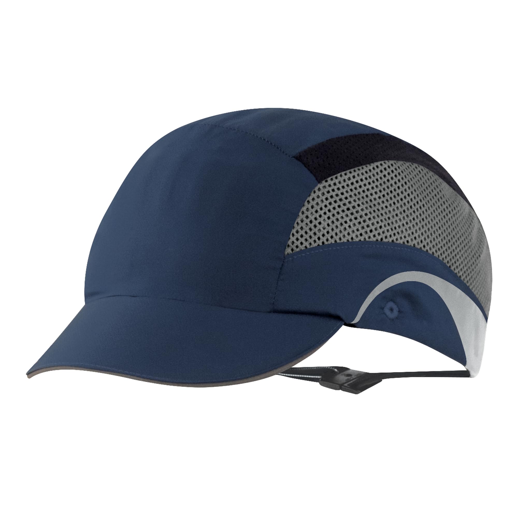 JSP HARDCAP Aerolite Lightweight Safety Bump Cap - 5cm Peak - Navy - Ventilated - Mens Hard Hat Cap - for Construction, Warehousing, Manufacturing & Industry - EN812