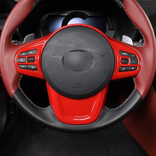 Miniatura 8 de Daeiclru Marco de decoración de volante de automóvil ABS para Toyota Supra GR A90 A91 MK5 2019-2022, cubierta de marco de panel de volante,