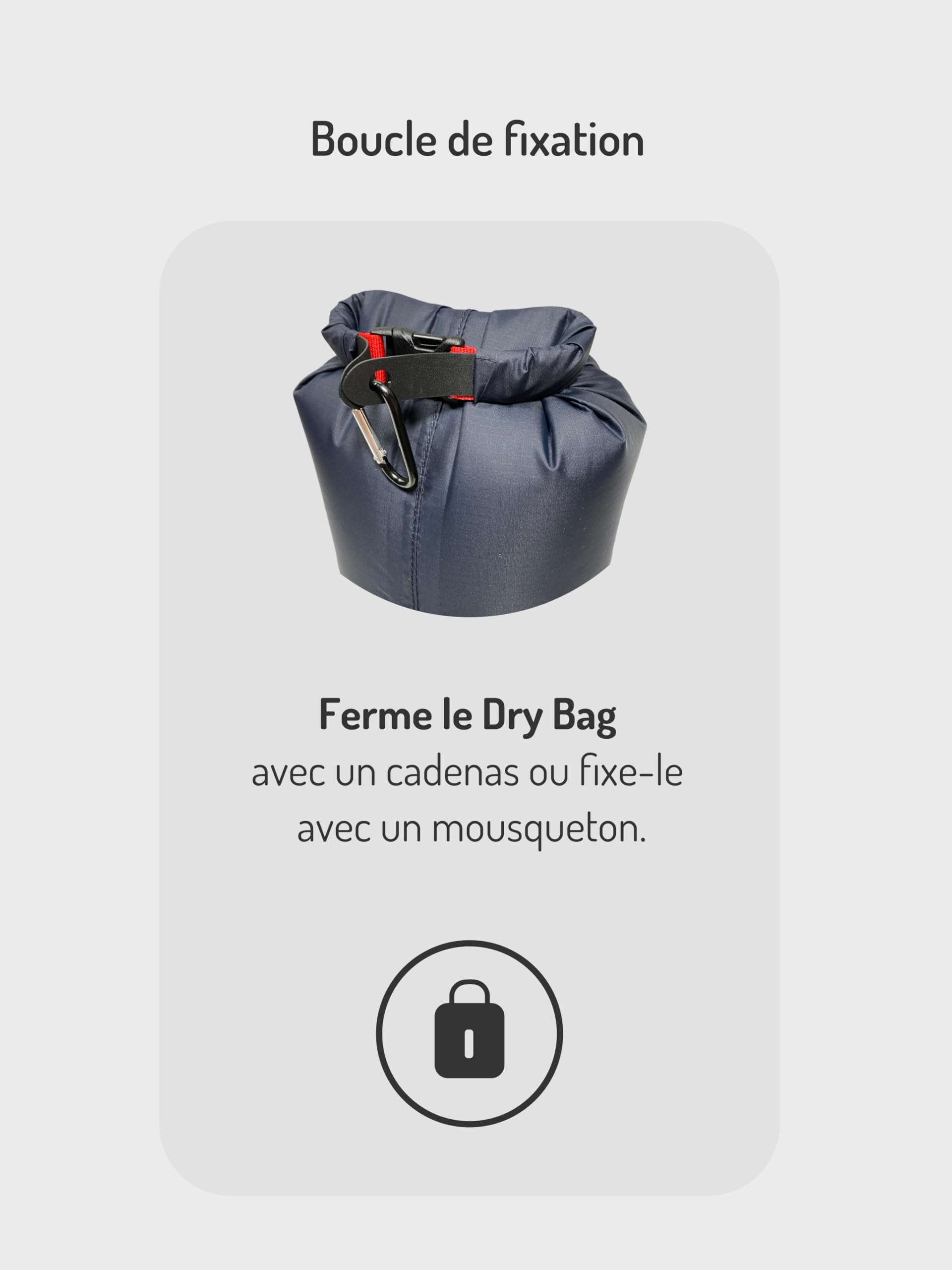 NORDKAMM Sac étanche, Dry Bag Set 5l, 10l, 15l, Impermeable, Ultra Light, Bleu