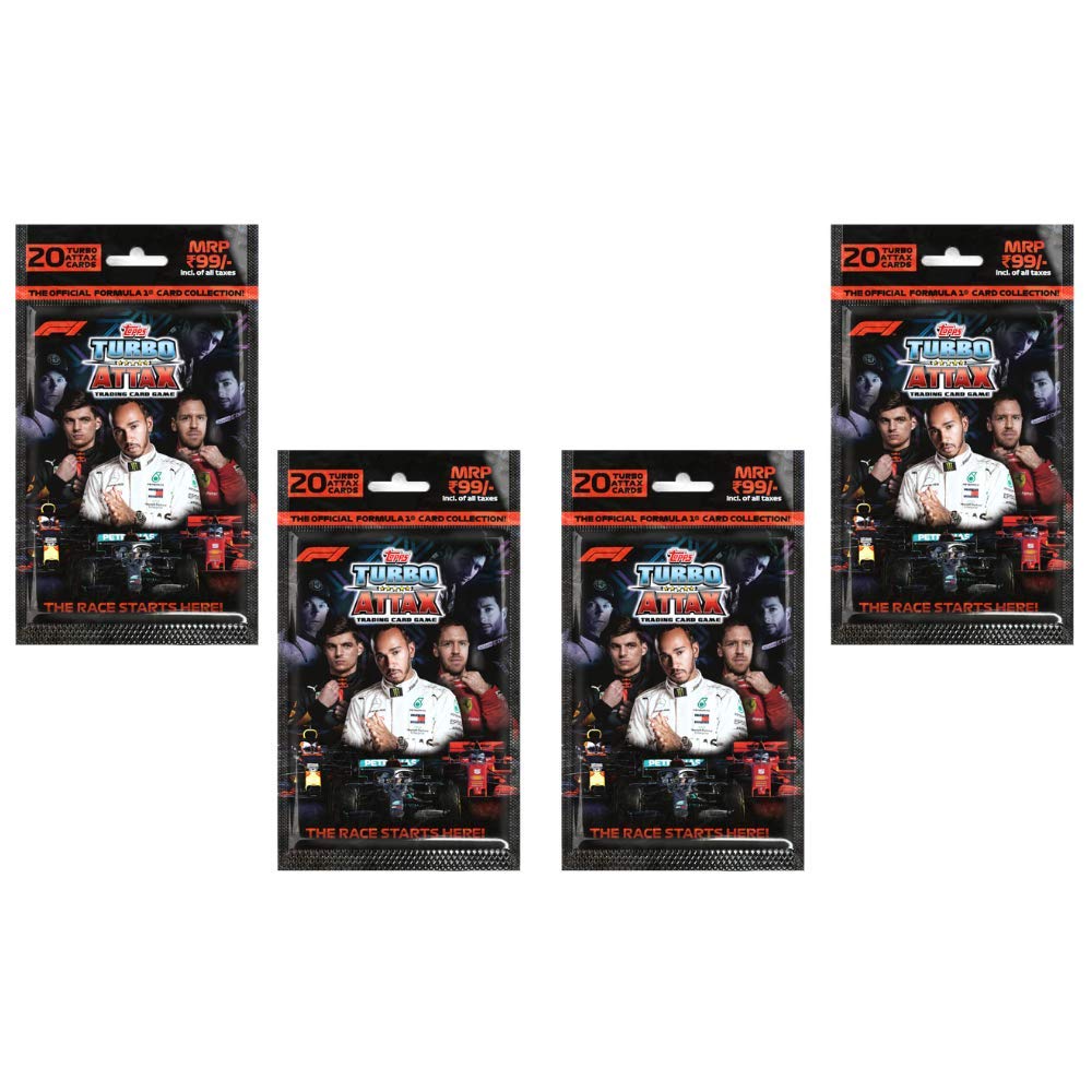 Topps F1 Turbo Attax TCG | Multipack of 4| F1 Cards | F1 Turbo Cards | Turbo Attax | Turbo Attax Cards | F1 Turbo Attax (B08TF66K9C) Amazon Price History, Amazon Price Tracker