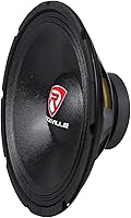 Vista 4 de Rockville RVP12W4 600W 12" Subwoofer de DJ PA Raw de 4 ohm, cono reforzado con fibra, alta excursión, graves profundos, para actuaciones en vivo