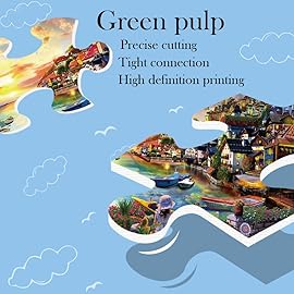 Summer Lake Jigsaw Puzzles for Adults 1000 Pieces, Sunset Landscapes Puzzles for Kids Teens Family Puzzle Toys Educational Intellectual Decompressing Challenging Fun Game Size 27 x 20