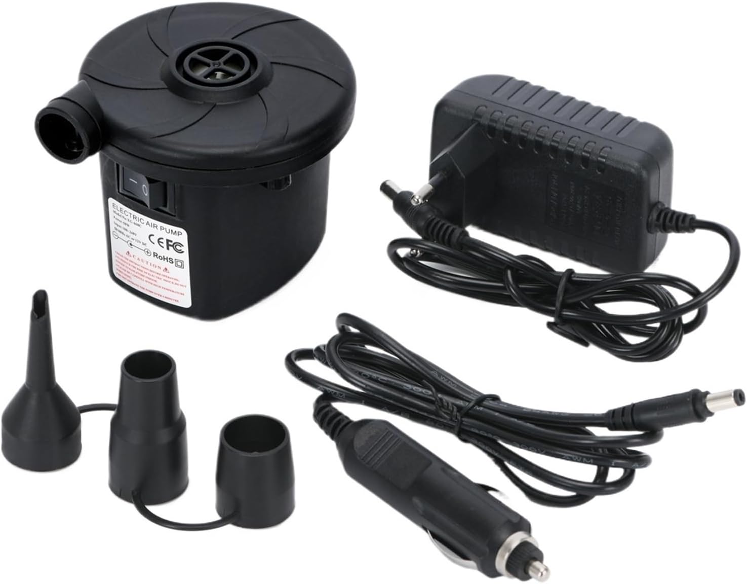 1pc Electric Air Pump DC12V/AC240V Inflate Deflate Pumps Car Inflator Electropump with 3 Nozzles