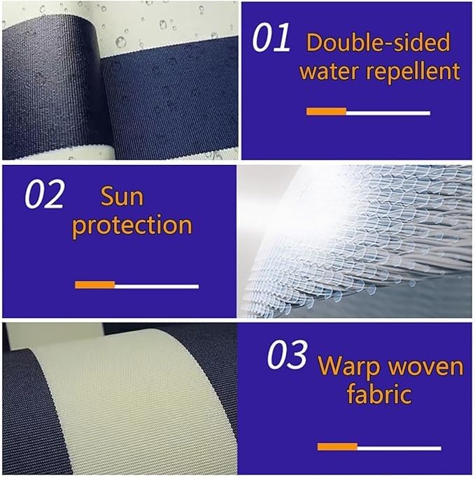 Tela de repuesto para toldo de patio retráctil e impermeable 7