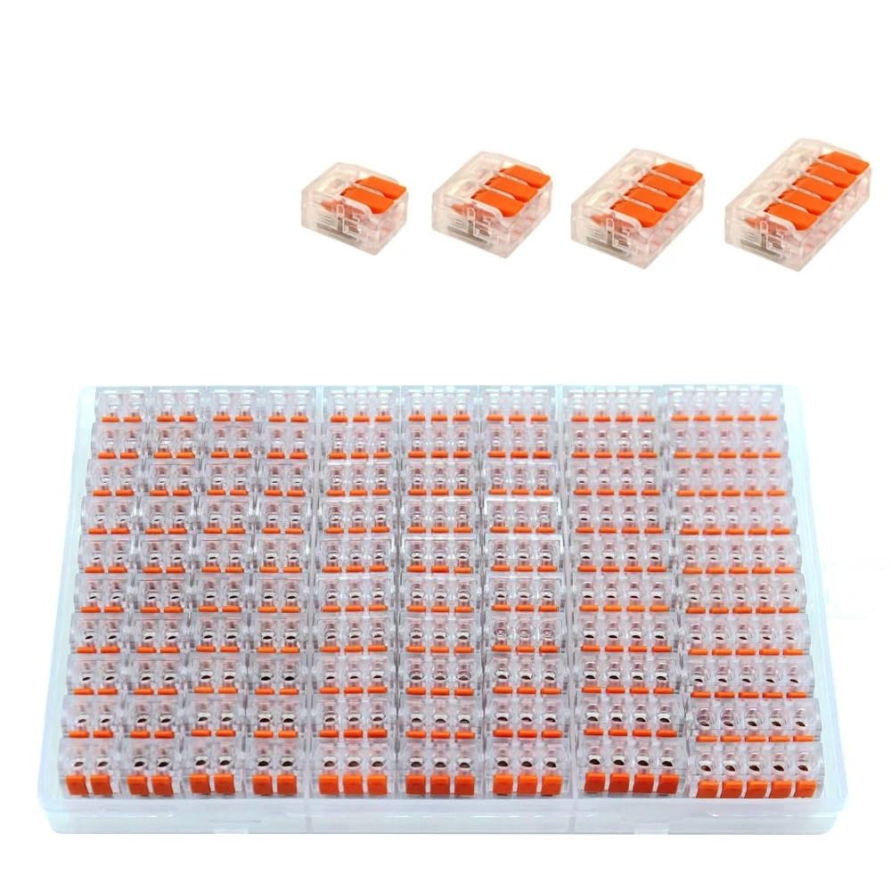 zhuguiming 20/90 pezzi di connettori for cavi elettrici a leva, 2 porte, 3, 5, morsetti for, mini rapidi for(90PCS)