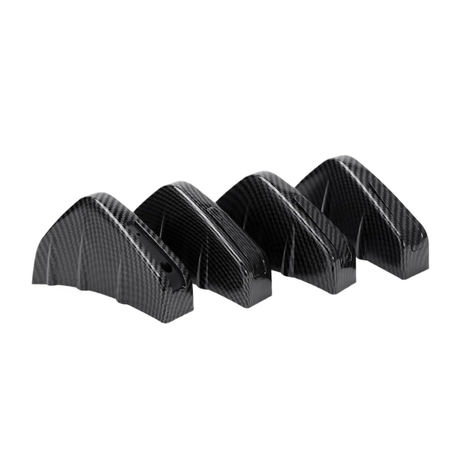 Spoiler dachowy 4 sztuk/zestaw tylny dolny zderzak samochodowy dyfuzor Spoiler płetwy rekina rozdzielacz skrzydełkowy uniwersalny zmodyfikowany(Carbon Fiber Look)