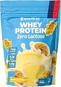 NEWNUTRITION, Whey Protein Zero Lactose 900g Mousse De Maracuja