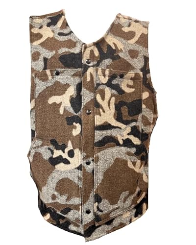 Cutweather Wool Core Vest – Heavyweight Wool Work Vest with Four Pockets, Snap Front, Outdoor Layer for Work & Field