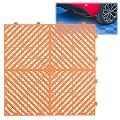 42 Pcs Orange Garage Floor Mat Tile Interlocking Perforated Flooring Rubber Basement Auto Shop