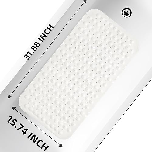 Miniatura 6 de ZHICHENG Alfombra de baño  Alfombra de ducha antideslizante  Alfombra de baño larga de 31.88 x 15.74 pulgadas para bañera antideslizante  Alfombra