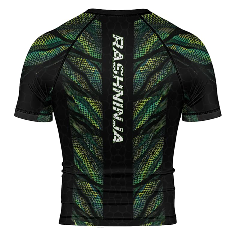Snake Men’s Rash Guard Compression Short Sleeve MMA BJJ Jiu Jitsu No Gi Grappling Base Layer Combat Shirt3