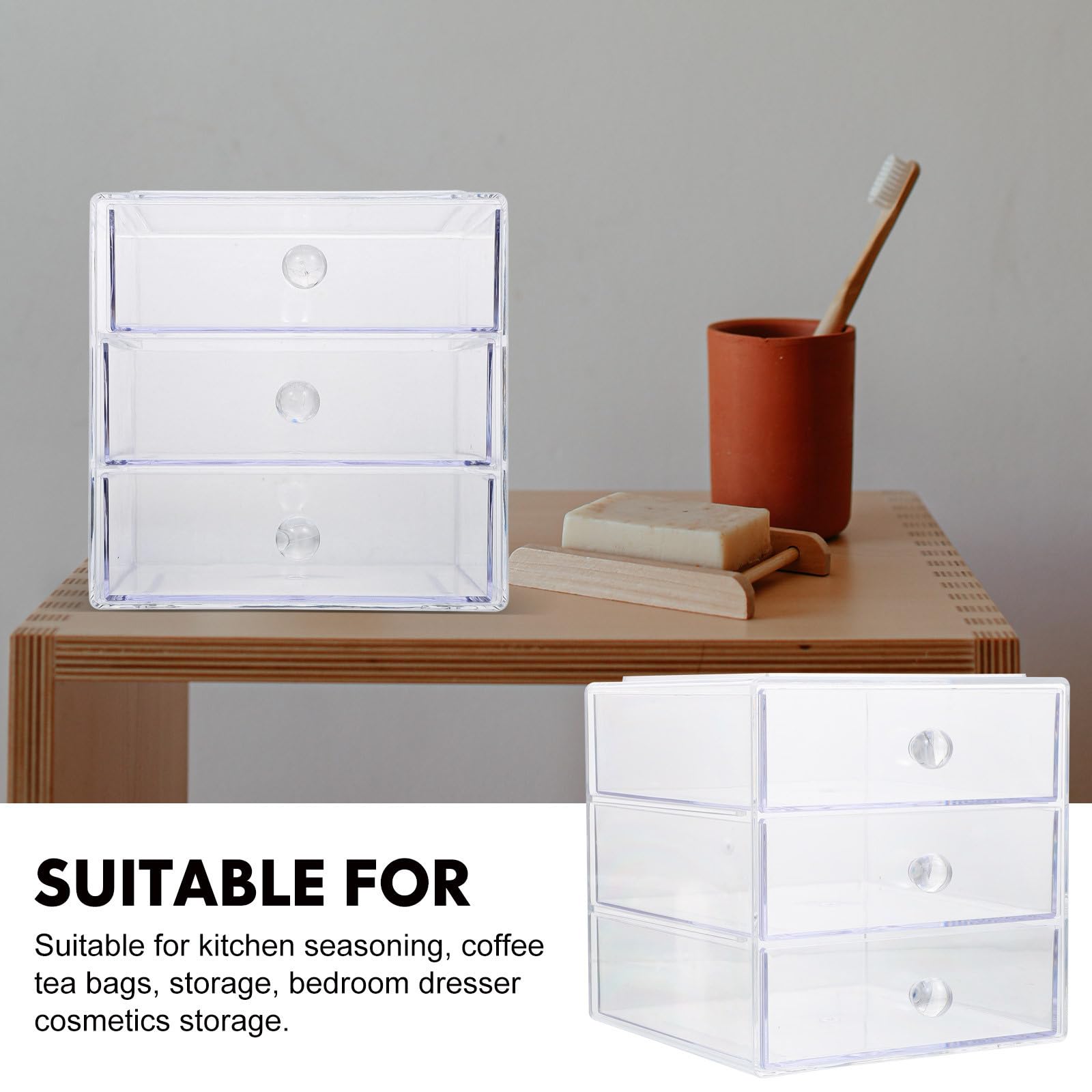 Contenitore per Trucchi Organizer Multi Strato in Acrilico Trasparente