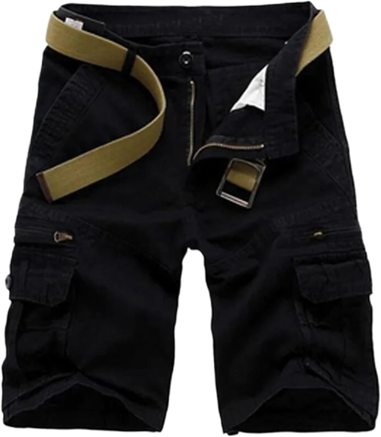 Summer Casual Shorts Men Cotton Cargo Shorts Mens Multi Pocket Knee Length Pant Streetwear Shorts for Men