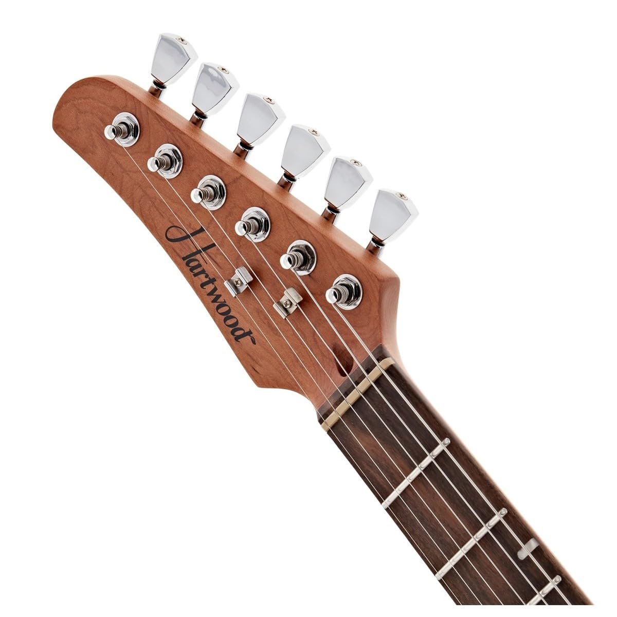Hartwood Chitarra elettrica mancina Drifter, verde | Per suonatori mancini, manico satinato in acero torrefatto, P90 per un tono vintage articolato