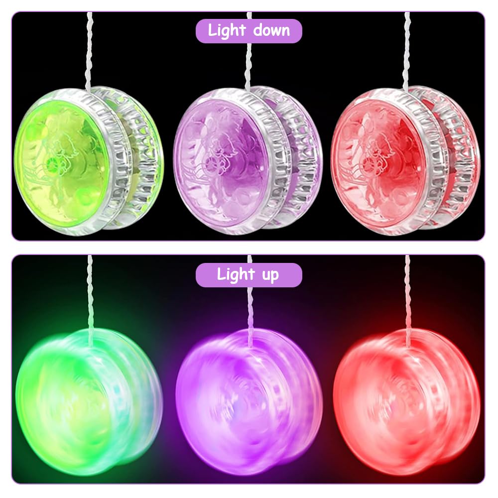 15 Pezzi Giocattoli LED Yoyo Luce, Reattivo Yoyo, Plastica ResponsiveYoyo, Giocattoli Yoyos per Principianti, Yoyos Bambini Gadget Compleanno, per Regali di Compleanno, Feste e Celebrazioni