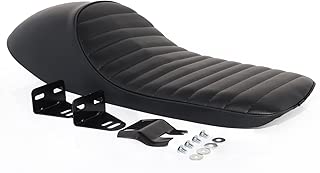 Senkauto 24.5inch Motorcycle Cafe Racer Seat Hump Vintage saddle Seats for Honda CB GB GL CBR Suzuki GS Yamaha XJ XJ550 XT500 XS650 SR500 RD40 (Black) - coolthings.us