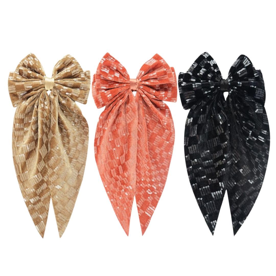 Radhu & Kabby Trendy Hair Bow Clip For Women/Girls | Comfortable Hair Accessories | Fancy & Stylish | Anti-Hair Breakage Hairclips | Multicolor | Same As Pic | 3 Pcs (B0CLKJ1HMN) Amazon Price History, Amazon Price Tracker