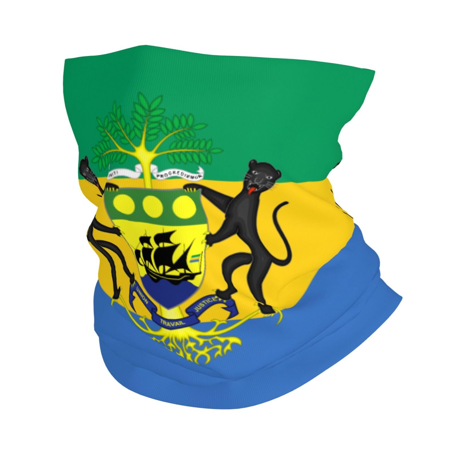 YiiLi Gabon Flag Bandana Sport Headwear Cycling Hiking Head Wrap Beanie Skull Pirat