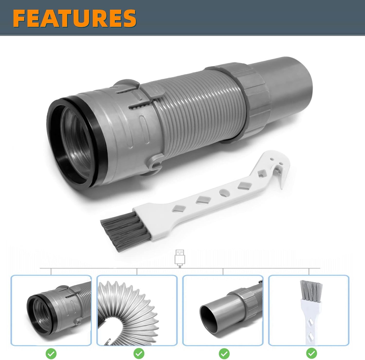 JEDELEOS Replacement Hose for Shark Navigator Lift-Away NV350 NV351 NV352 NV356 NV356E NV357 NV360 UV440 Vacuum Cleaner, Replace Part No.193FFJ