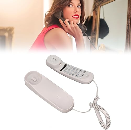 Miniatura 2 de Teléfono doméstico con cable, teléfonos de pared retro para teléfono fijo, teléfono de escritorio analógico con diseño de teléfono de pared vintage,