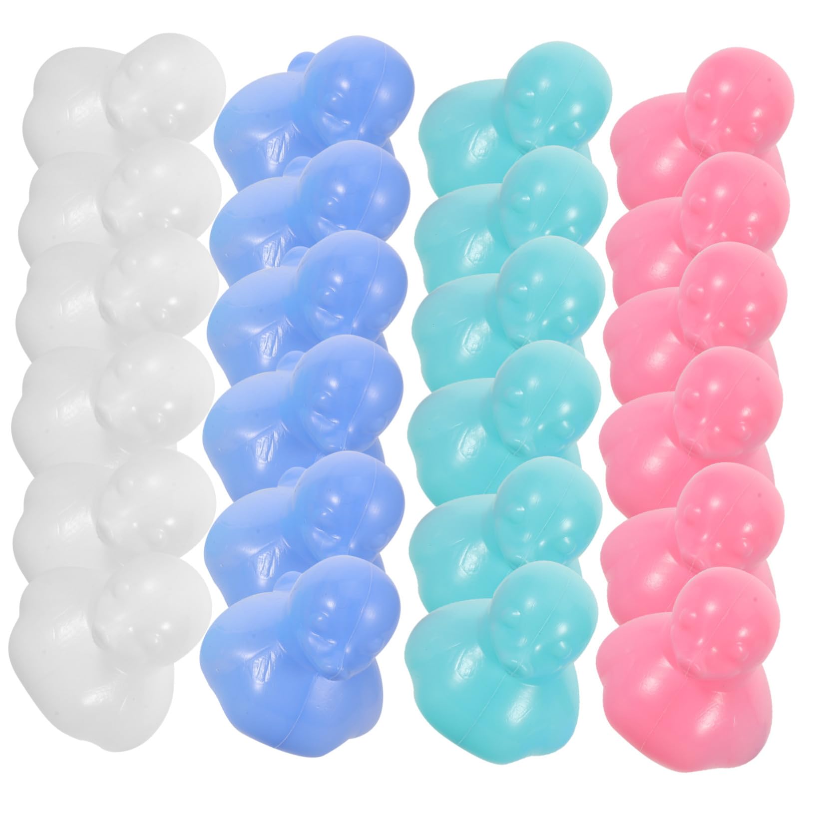 VANZACK 64 Palline per Piscina Galleggianti Tema Paperella Giocattoli da Bagno per Palline in Plastica Colorate per Giochi Acquatici Indoor e Attività Genitore-figlio