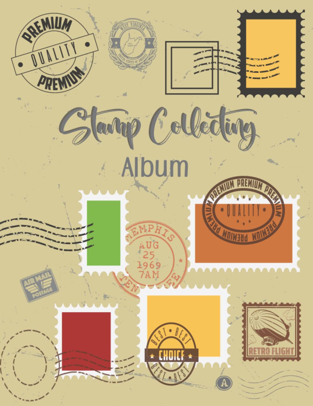 stamp collecting album: Professional Stamp Collecting Album for Stamp Collectors, collecting books to put stamps in