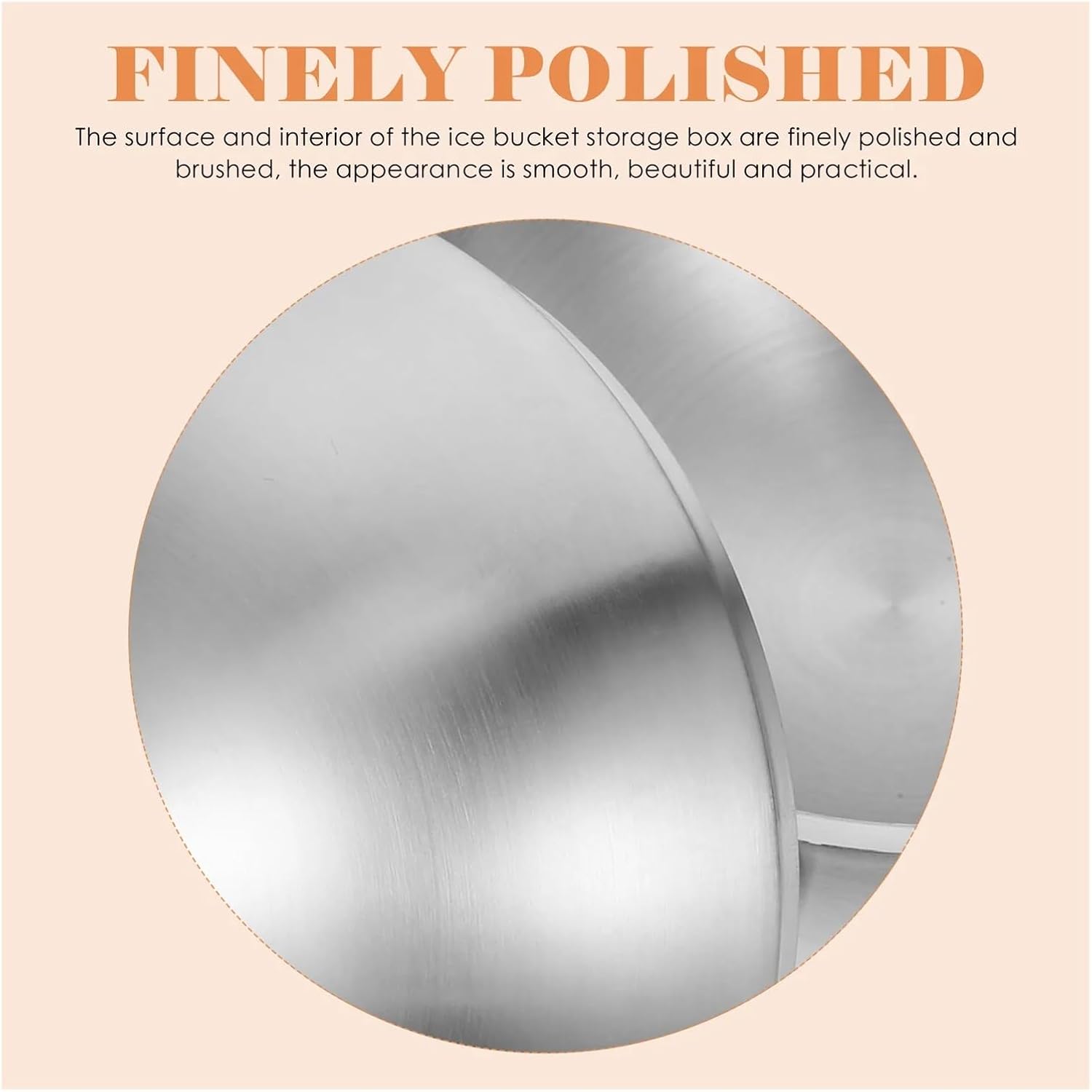 Ball Shape Stainless Steel Ice Bucket, Large Capacity Ice Storage Container, Wine Accessory for Bar & Nightclub Use