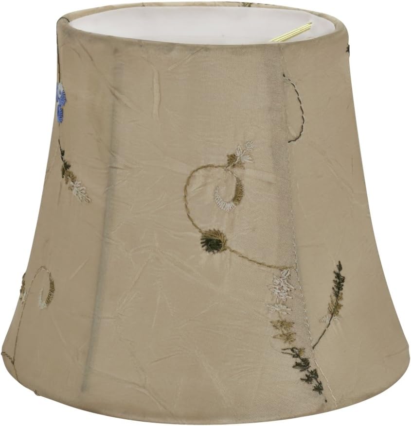 Bеѕt Dеаl 🛒 Aspen Creative 30393-6 Small Bell Shape Chandelier Clip-on Lamp Shade Set (6 Pack), Transitional Design 6 Bottom Width ( 4 x 6 x 5), Gold