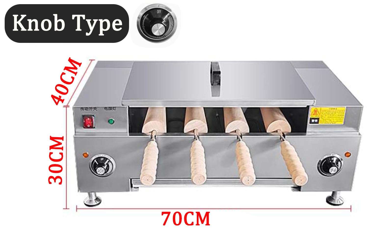 Komercyjny Piec Kominowy Do Ciasta, Piec Kominowy Do Rolady, Elektryczny Piec Do Lodów W Rożkach, Opiekacz Kominowy 3000 W, Opiekacz, Wyświetlacz Cyfrowy-Knob
