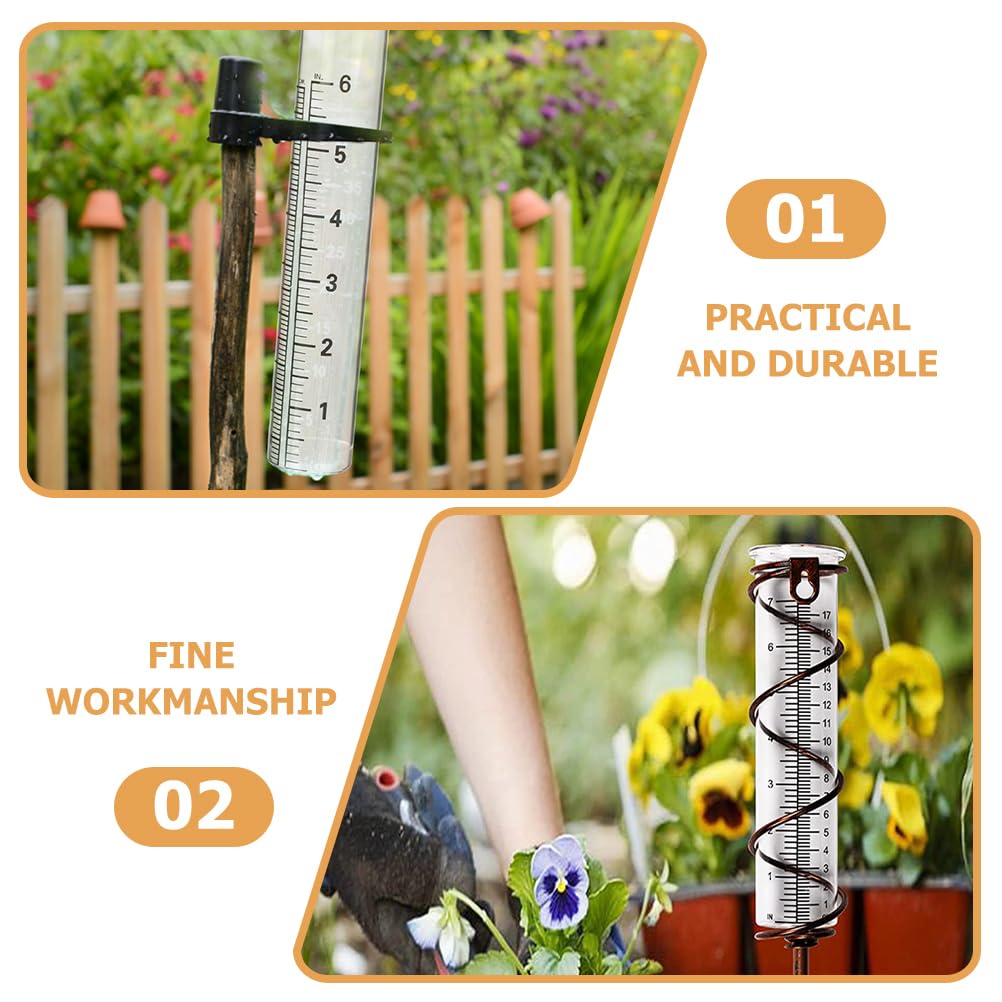 DOITOOL Ersatzglas Für Regenmesser 4 X Regenmesser Für Außenbereich Regenmesser-Ersatzrohr Für Garten Im Freien (6 Zoll 7 Zoll) Regenmesser Ersatzglas Regenmesser für den Garten