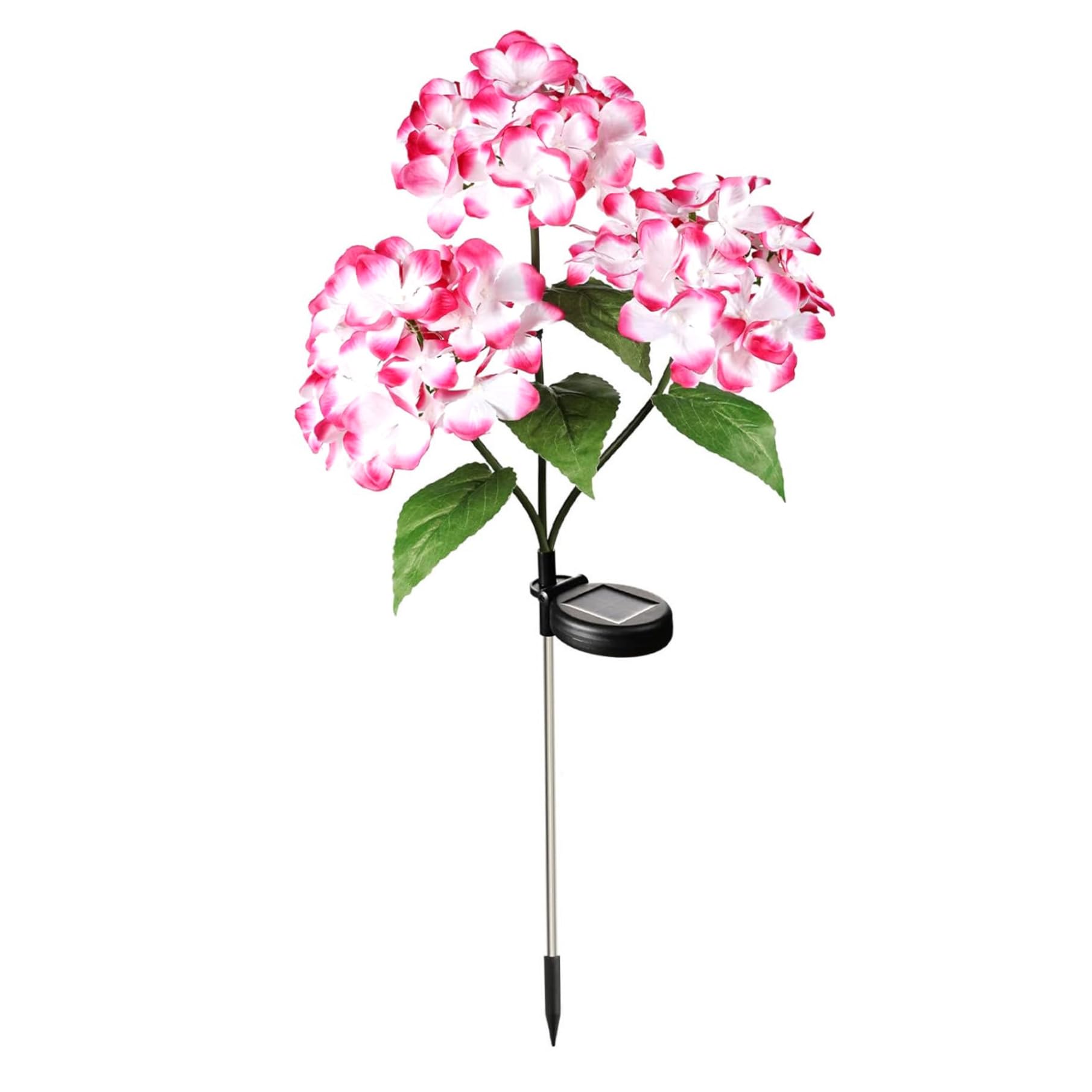 Hintyne Solar Flower Lights Solar Garden Lights Outdoor 28.7'' Flower Realistic Hydrangea Stake Ip65 Waterproof Pathway Light for Outside Style 2
