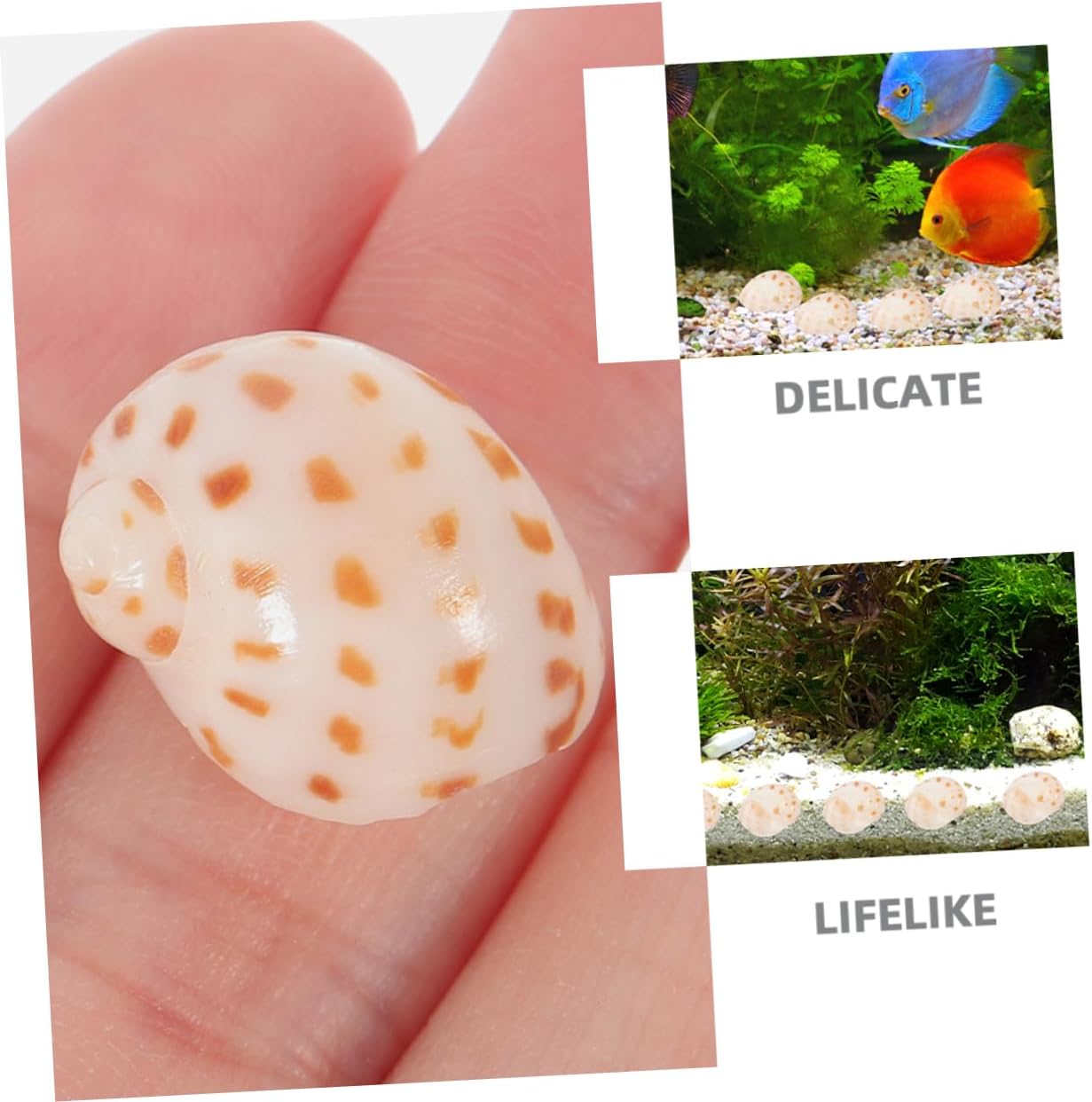4sets Handmade Shell Decoration Plant Terrarium Decor Ocean Decor Landscape Fish Net Sunken Sea Gravel Platform Aquarium Decorations Small Tank Sand Conch 40pc