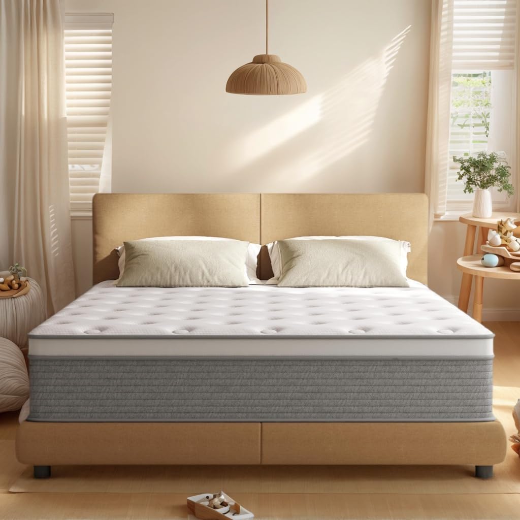 Twin XL Mattreess,12 Inch Medium Firm Twin XL Bed Mattress in a Box for Pressure Relief, Fiberglass Free & No Odor, CertiPUR-US