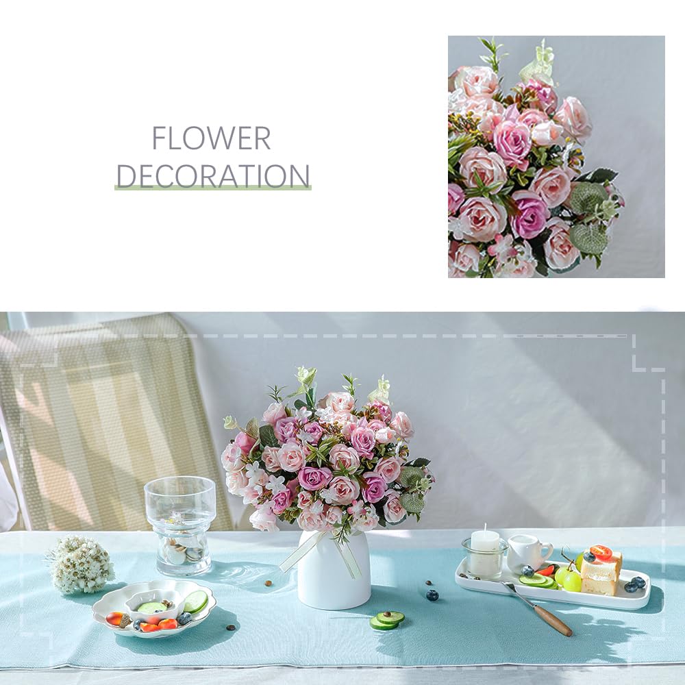 Zijden boeket Eclipse – Kunstbloemen met roze Pioenrozen & Blossom