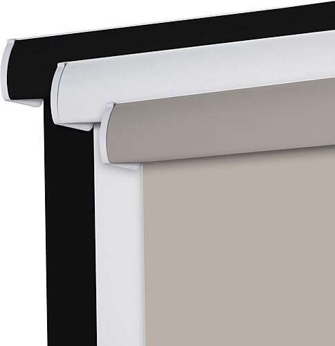 Miniatura 1 de Persianas enrollables opacas sin cordones con cenefa de cassette con aislamiento térmico y protección UV, para ventana en casa, oficina, dormitorio,