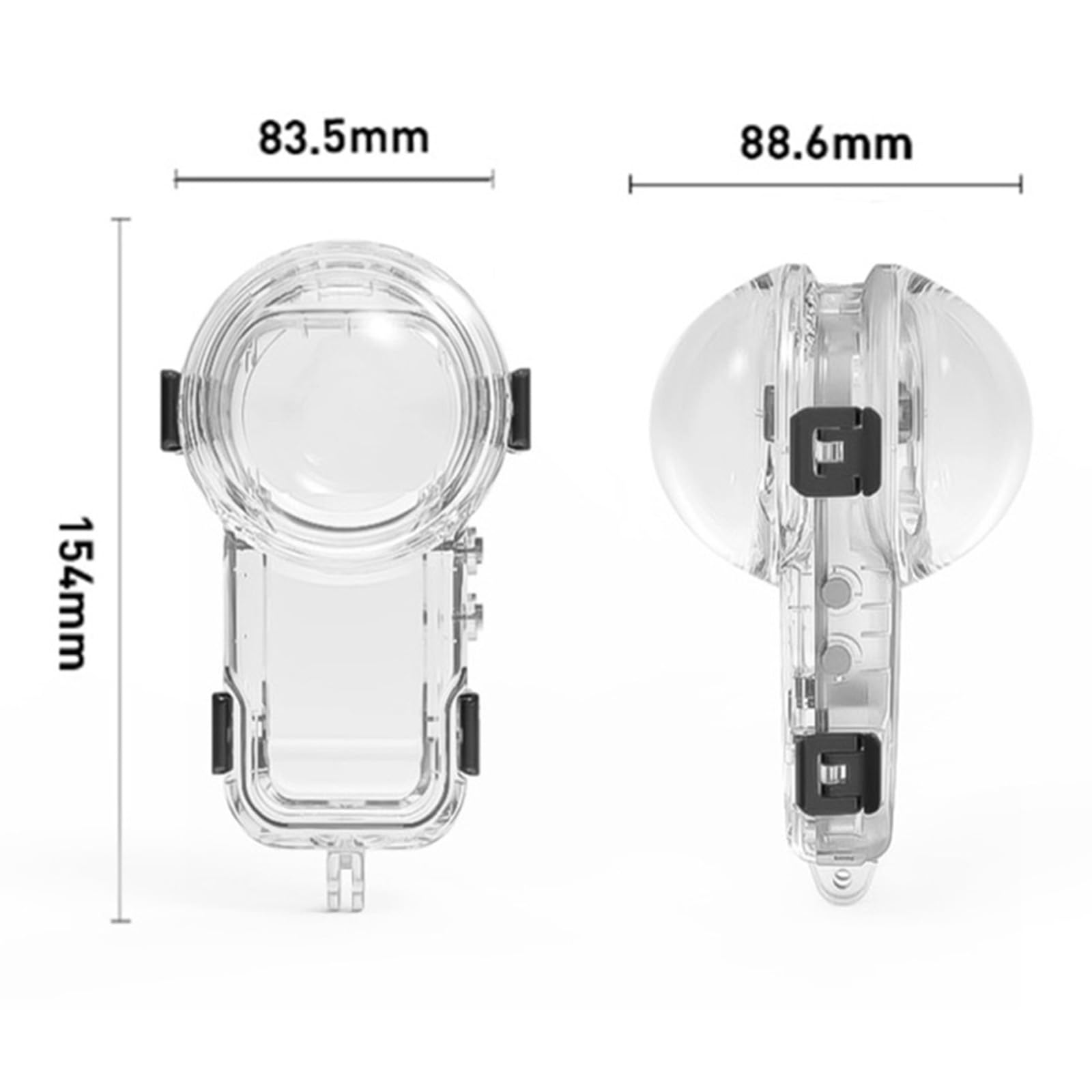 Niewidoczna obudowa do nurkowania obudowa ochronna do Insta360 X5 - wodoodporna do 60 m, wodoodporna obudowa do nurkowania podwodnego pasuje do akcesoriów do kamer akcji Insta360 X5