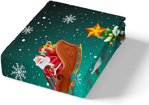Miniatura 5 de Manfei Juego de funda de edredón de Navidad, tamaño individual, juego de ropa de cama de árbol de Navidad, muñeco de nieve, 2 piezas para decoración
