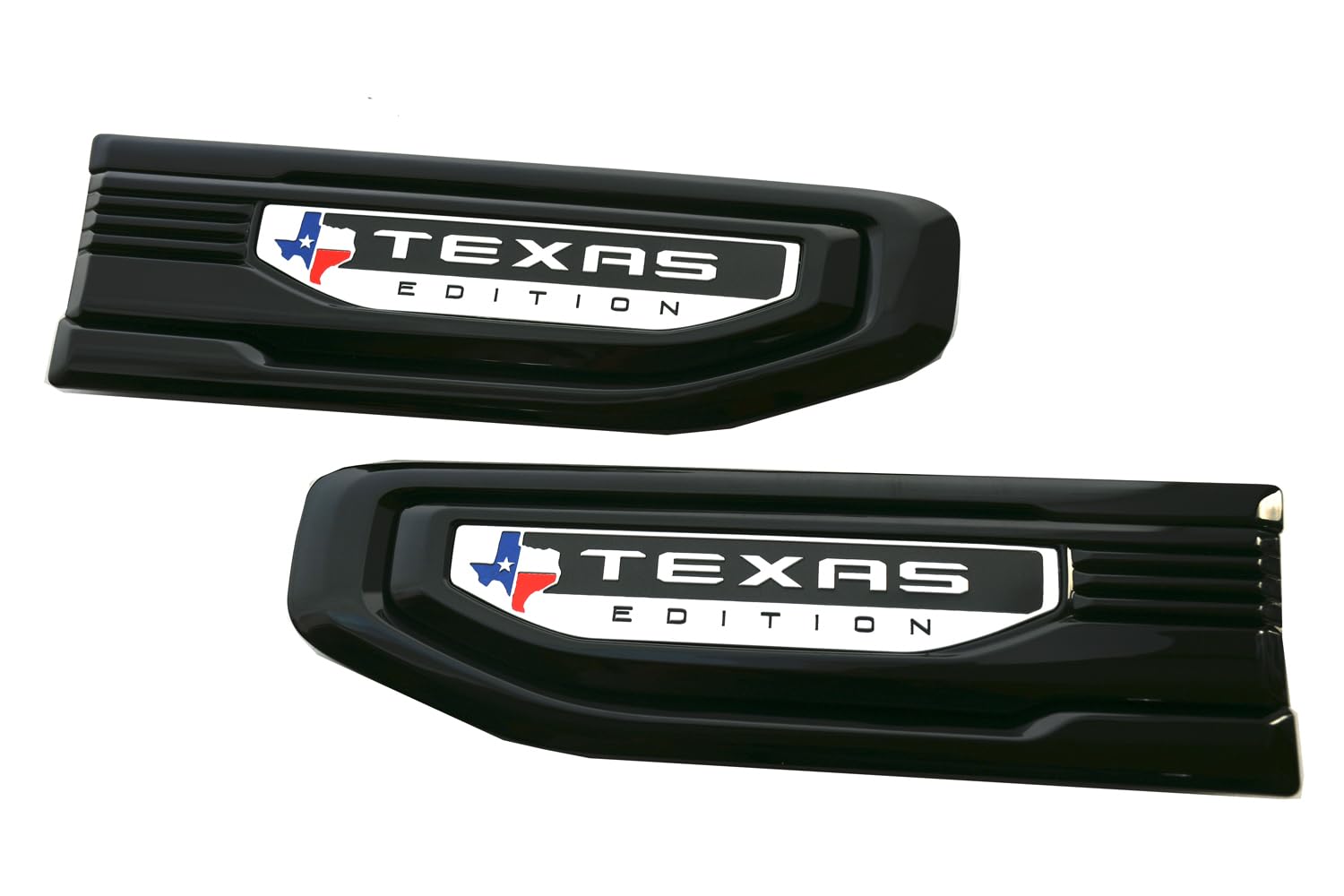 Coppia di emblemi di ventilazione Texas Edition 3D per lato conducente e passeggero, compatibili con Sierra GM 85160715 86532094 2019-2025 (linea nera)