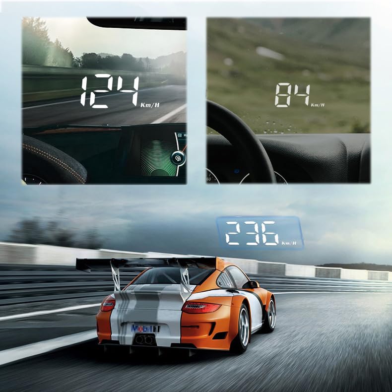 Head Up Display Auto Hud para Opel Corsa D A B C E F OPC 2017-2021-pr, Proyector HUD Coche Velocímetro Digital Alertas De Velocidad Reloj Temperatura Agua Coche OBD2 GPS,A