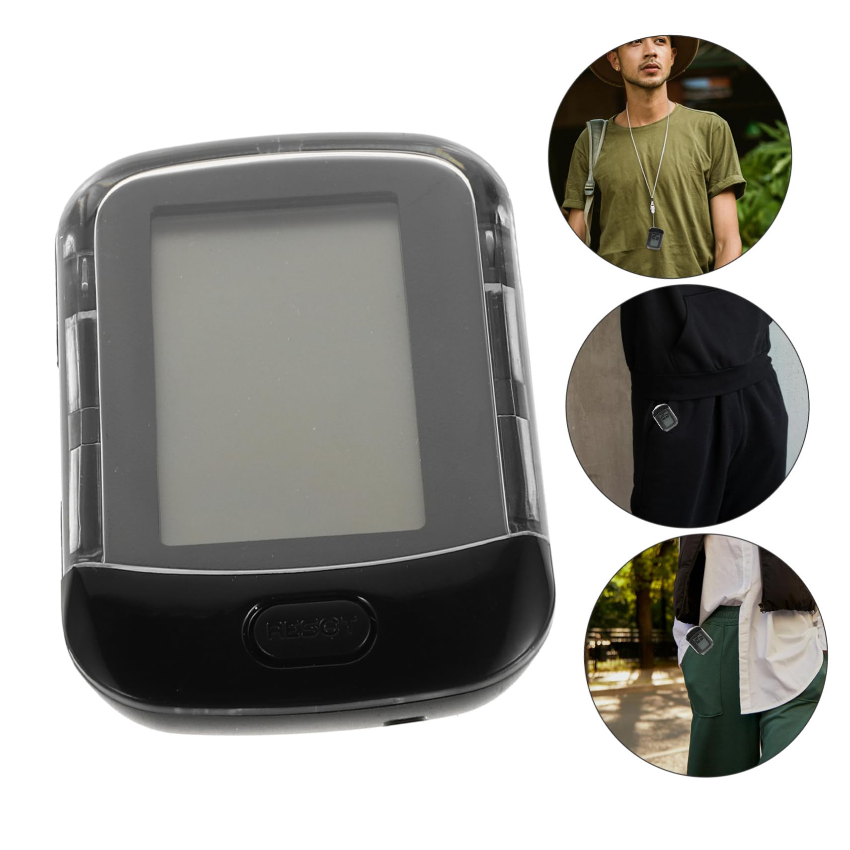 Toyvian Podómetro Digital para Hombres con Contador de Pasos Preciso, Material Plástico y Fácil Sujeción para Running y Jogging al Aire Libre