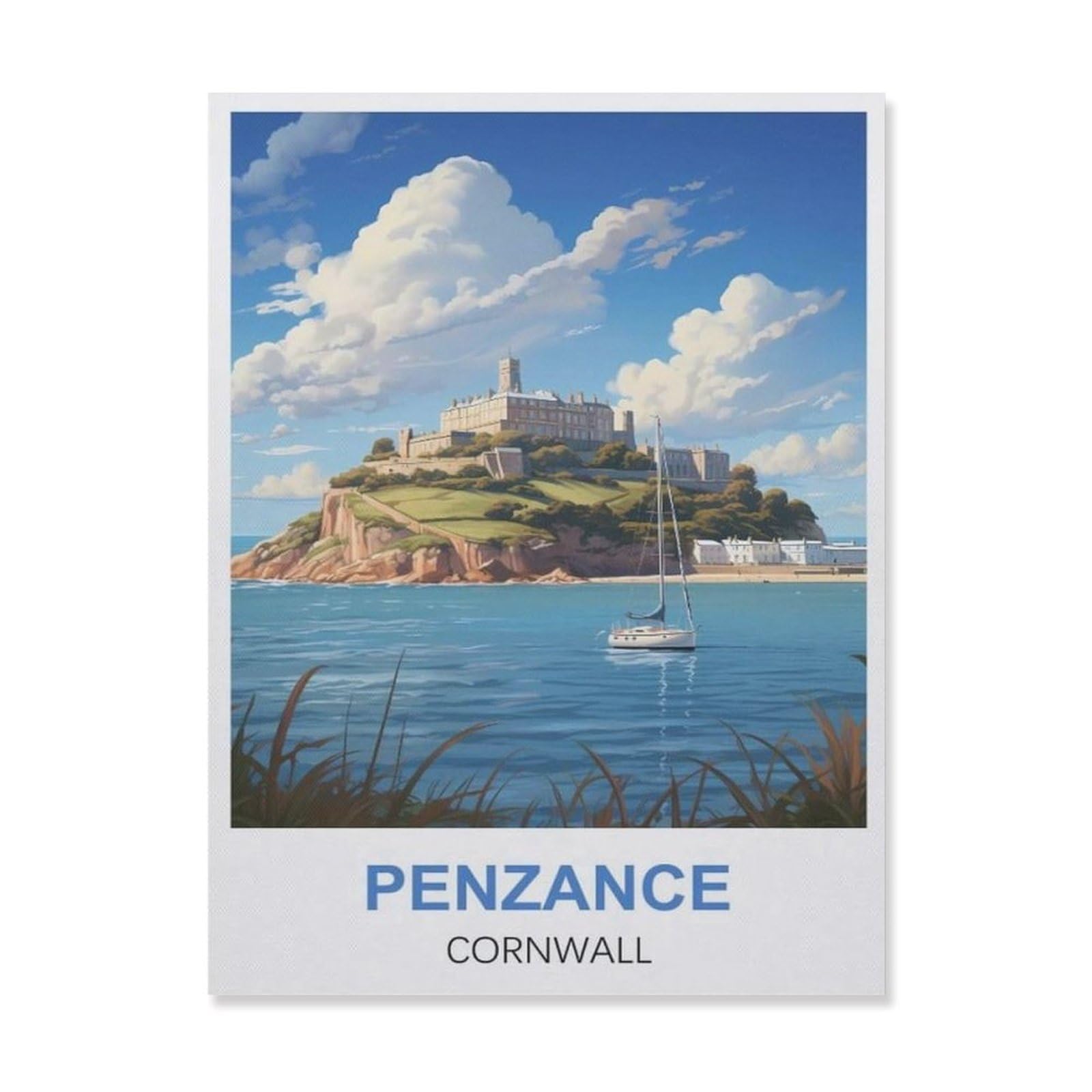 Metal Tin Sign，Penzance Cornwall(20x30cm）