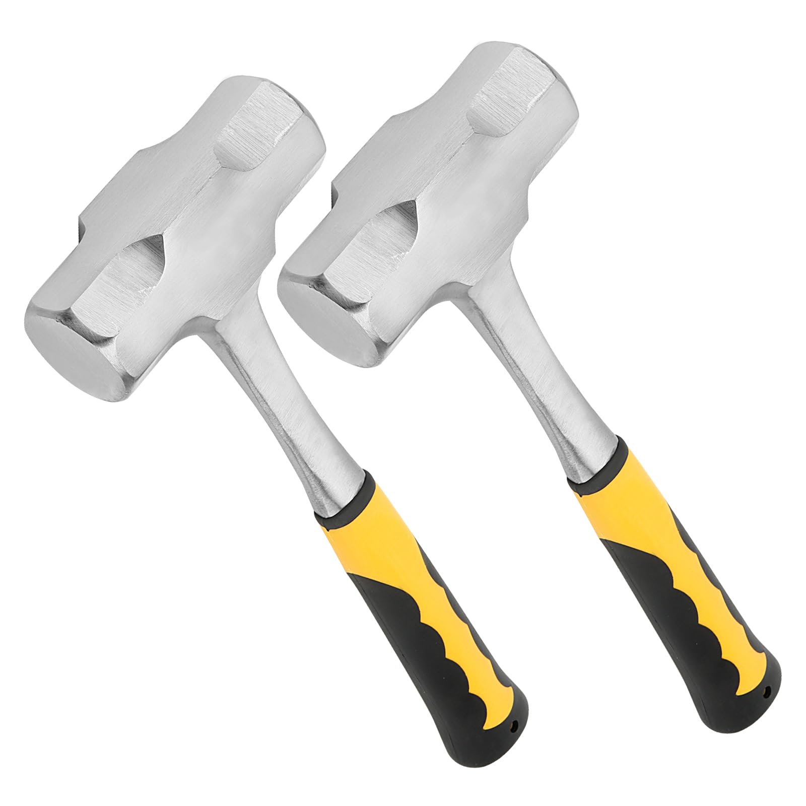 MOUYAT 2 PCS 4 lb Sledge Hammer, 12.6 Inches Club Drilling Hammer with Handle or Gardening, Building Construction, Rock