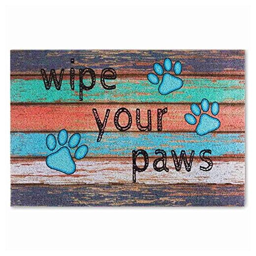 Darkyazi 23.6" x 35.4" Colorful Doormats Entrance Front Door Rug Funny Outdoors/Indoor/Bathroom/Kitchen/Bedroom/Entryway Floor Mats，Non-Slip Polyvinyl Chloride (Dog Claw Floor)