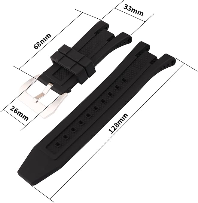 Men's Rubber watch Strap for Invicta Subaqua Noma V 2883 12884 12888 15926 15927 Ladies outdoor work waterproof silicone watch band wrist strap buckle