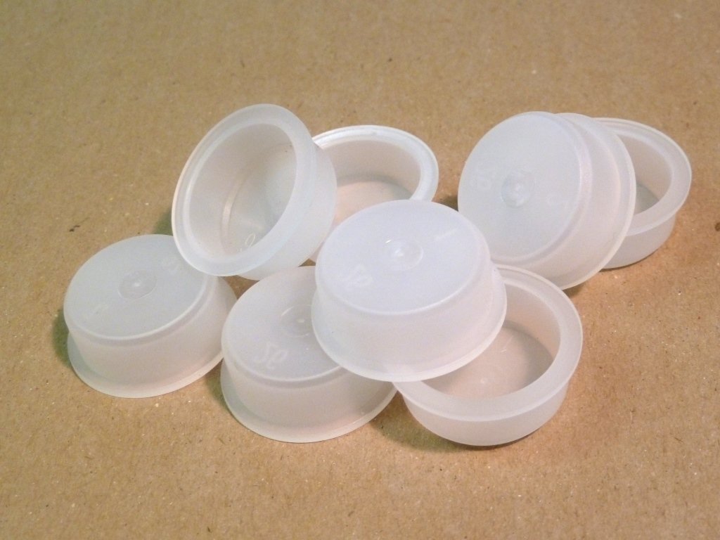 Tappi di protezione in LDPE da 22,5 mm, in plastica, colore bianco, tappi di copertura (tappi per tubo), diverse quantità (50)