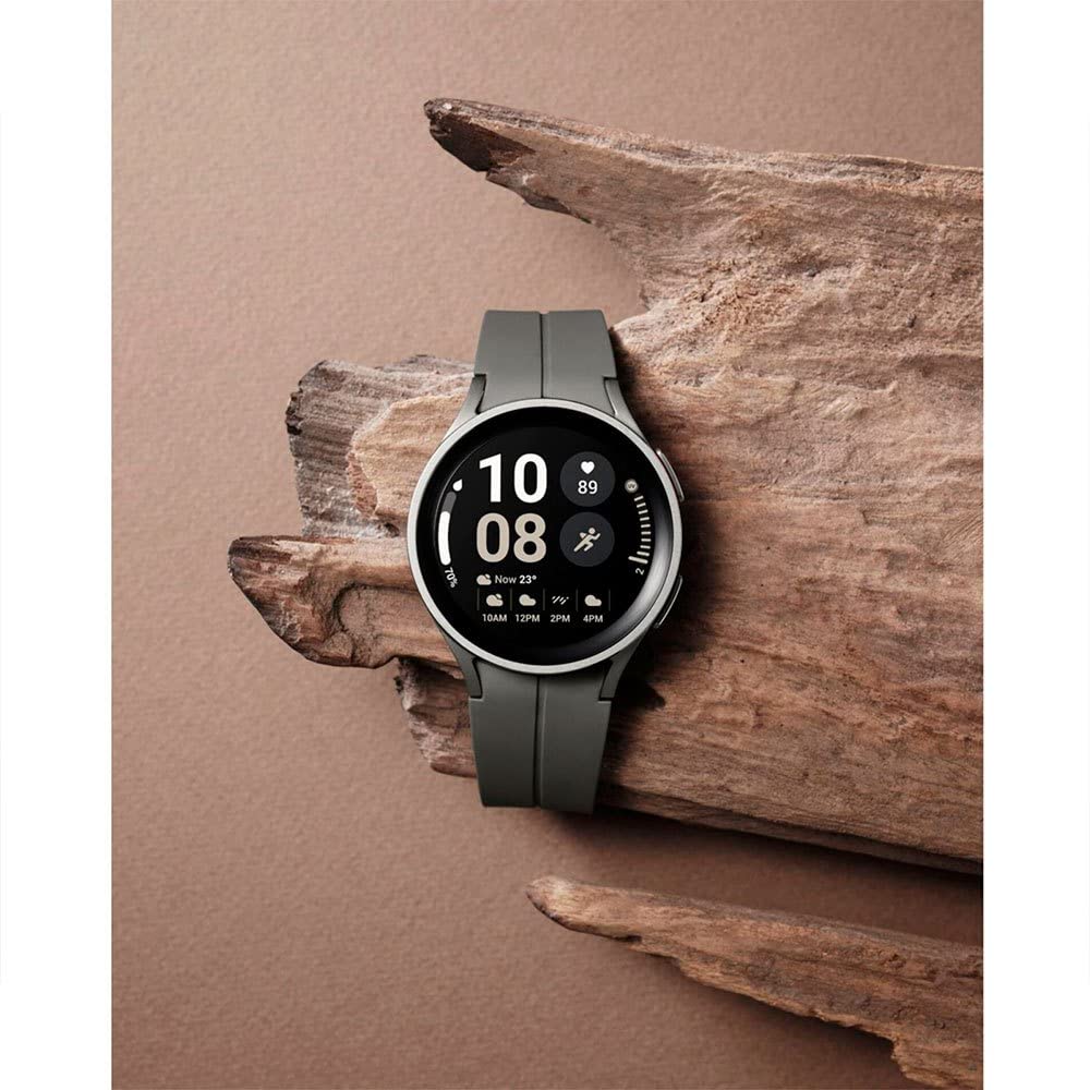 Samsung Galaxy Watch5 Pro Smart Watch, Health Monitoring, Fitness Tracker, Long Lasting Battery, Bluetooth, 45mm, Grey Titanium (Renewed) (Ricondizionato)