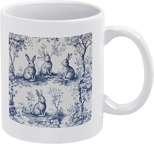Miniatura 12 de Tazas de café de primavera de conejo, diseño de conejo, diseño botánico, para café, Día de la Madre, Navidad, cumpleaños, regalo para mamá