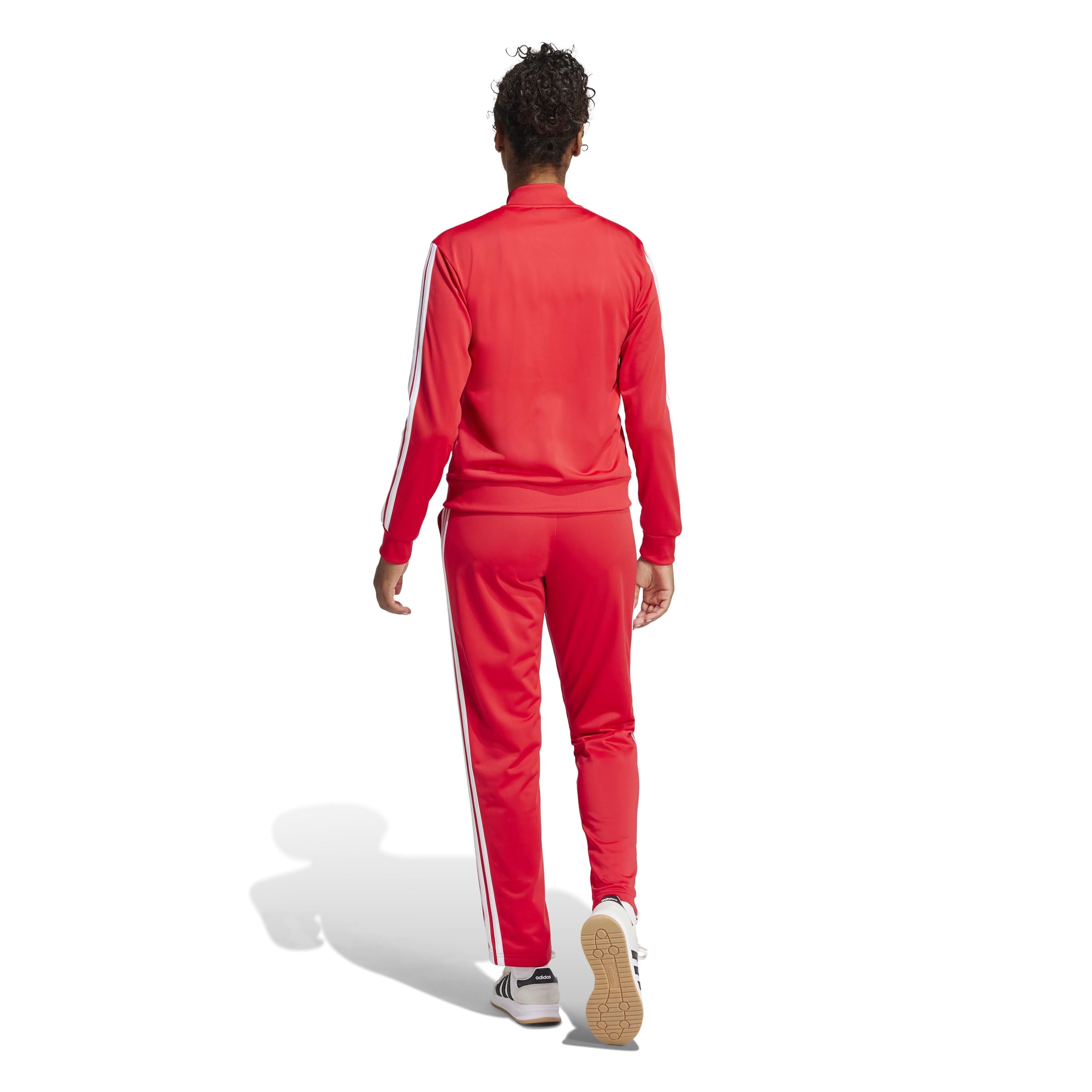 adidas Kobiety ESSENTIALS 3-STRIPES TRACKSUIT, pure ruby/white, M
