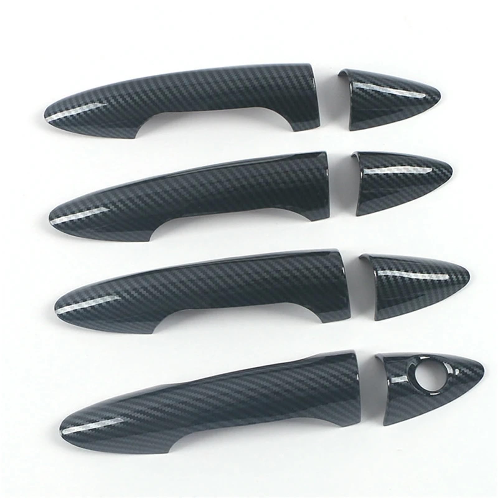 cvnDTs Car Door Handle Cover Trim for Hyundai Accent Solaris Verna I25 2012-2016 Modified Styling Accessories Car Door Handle(Bright Carbon Fiber)